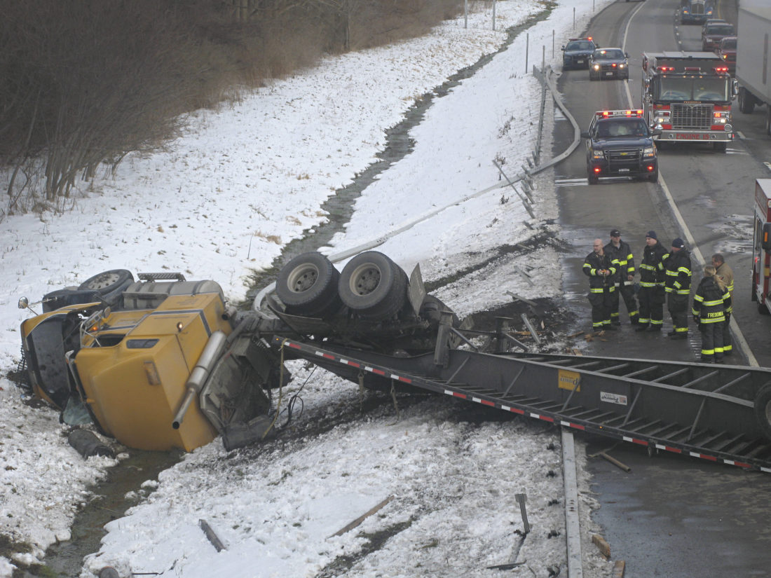 Driver Sustains Minor Injuries In Tractor Trailer Rollover | News ...